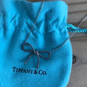 Tiffany & Co. Sterling Silver Rope Bow Necklace